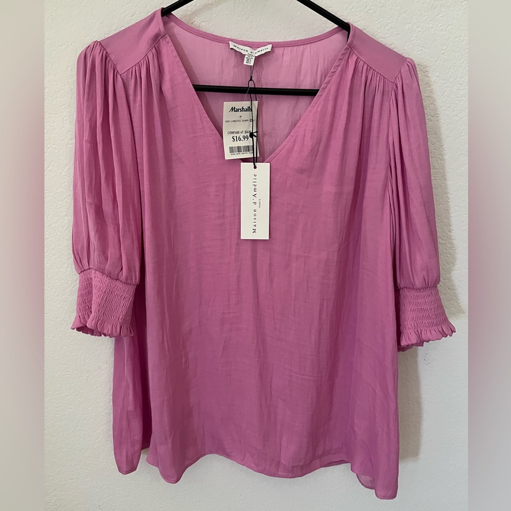 NWT Womens Pink blouse Large